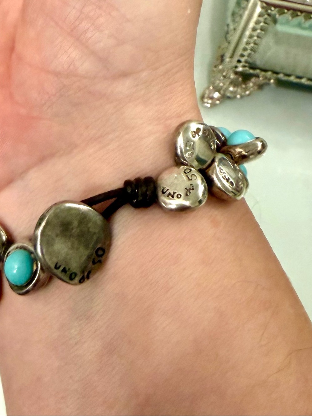 UNO de 50 Silver Turquoise Bracelet - Blue - Picture 6 of 6